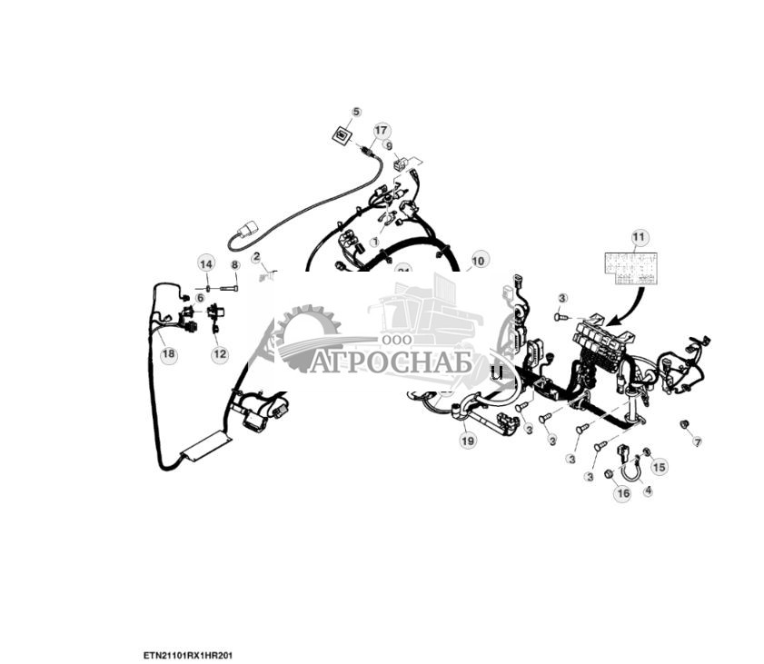 Жгут проводов кабины, процессор CommandCenter™ 4100 поколения 4 (13) ( - 804100) - ST834955 344.jpg
